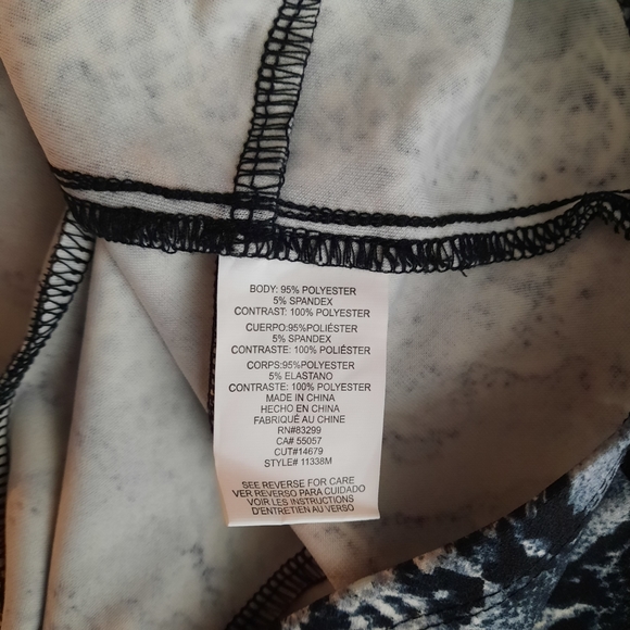 Jump Apparel Women's Large Strapless Bodycon Stretch Mini Dress Gray Print Zip - Picture 8 of 11